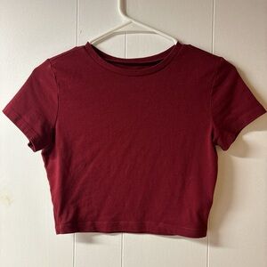 Classic Burgundy Crop Top